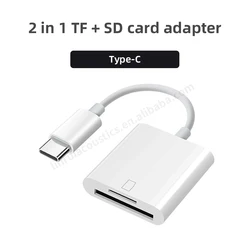 8pin OTG Connectors Mini Adapter for Lighting Usb C to SD TF Memory Card Readers Plug OTG Cable for iPhone 14 13 12 ipad ios