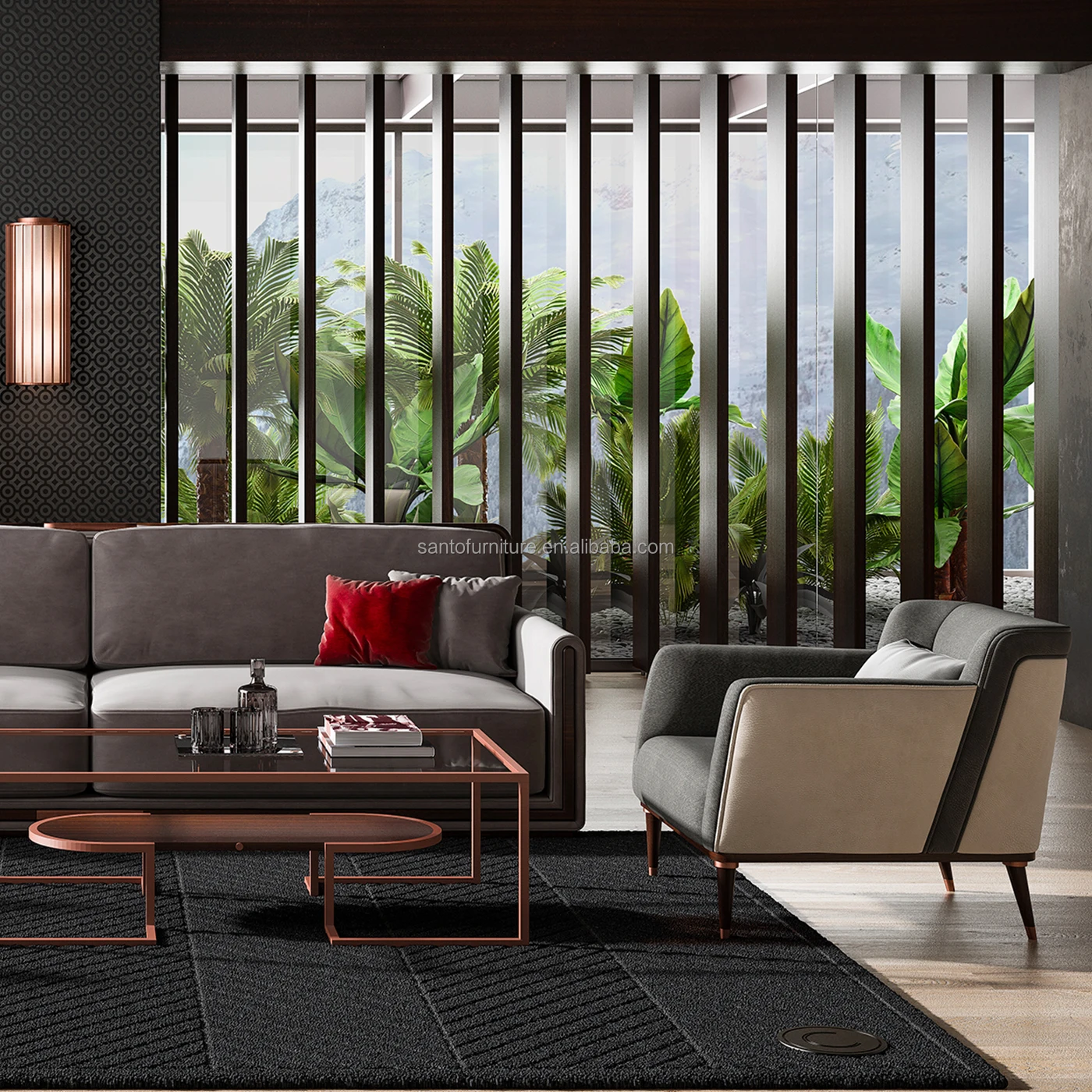 
Hotel Lounge Area Circular Sofa Sales Department Villa Area Sofa Senior Hotel Club Sofa 