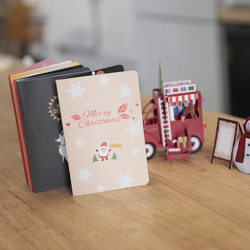 Wholesale custom 3D pop up  mary christmas greeting card series