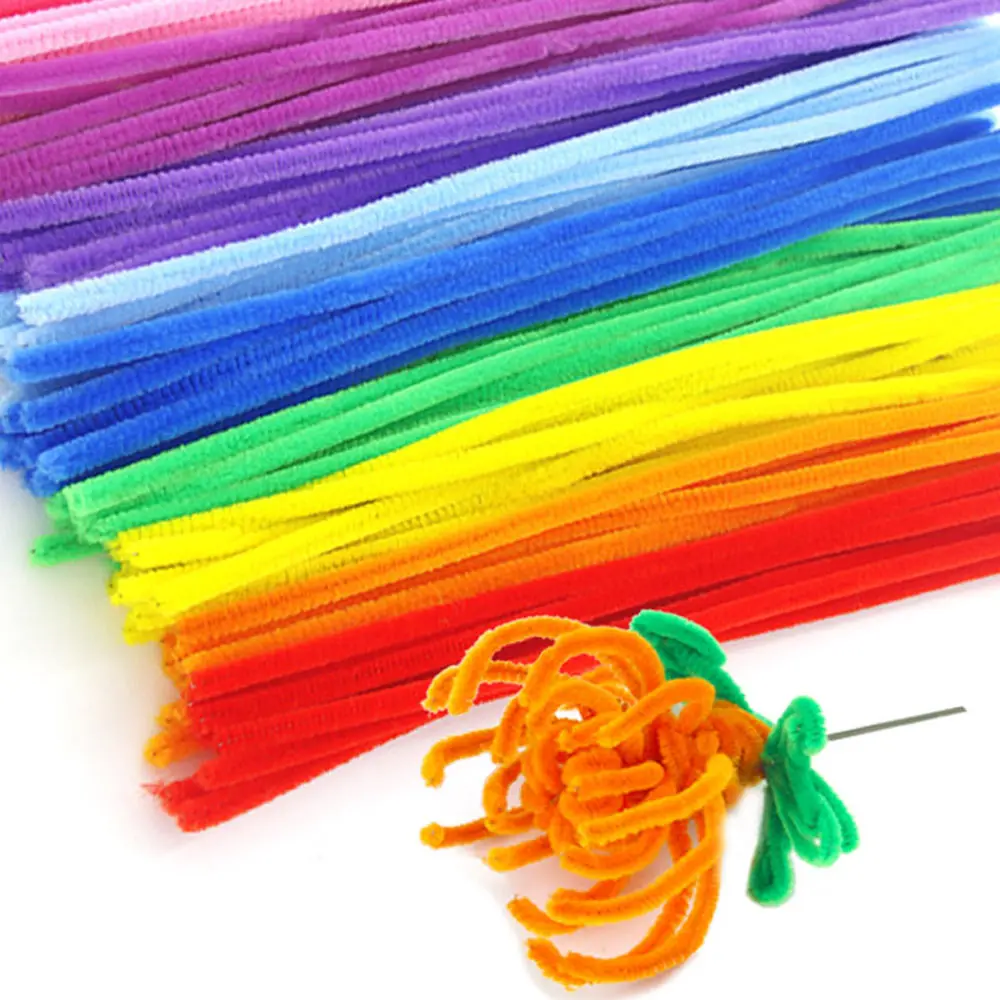 large Thick Yellow Pipe Cleaners Craft Kids Sets Christmas Assorted Toy Learning Handmade Playing Kit For Craft Supplies Shop