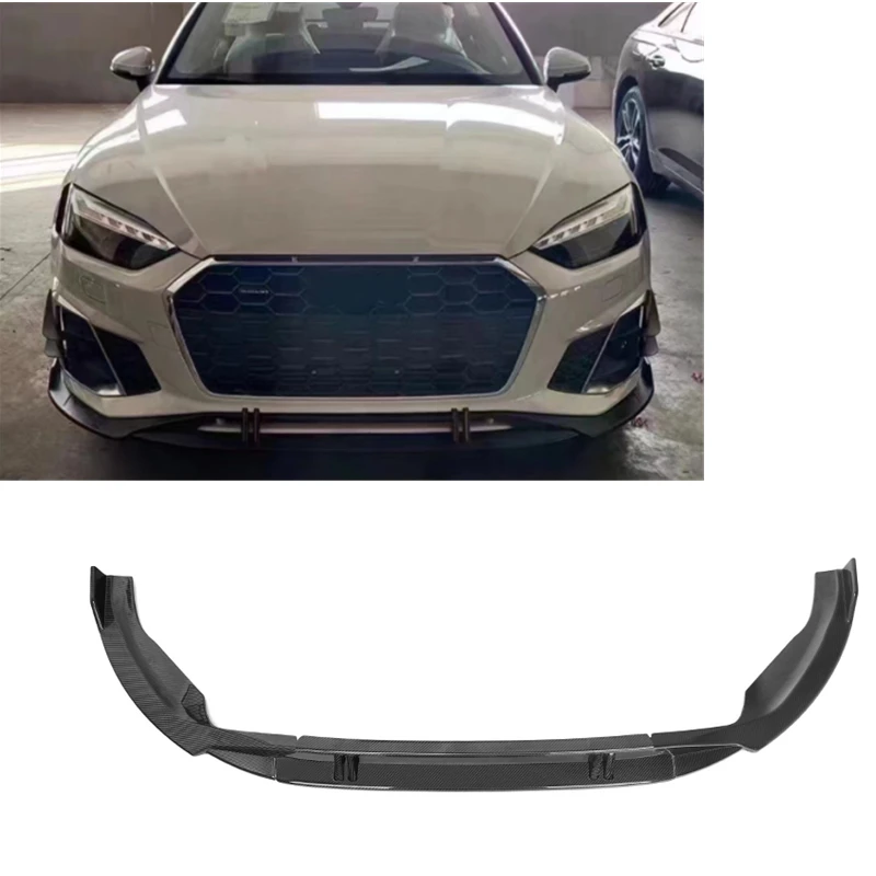 For Audi A5 B9.5 Front Lip Carbon FiberCar Bumper Lip Fit For Audi A5 4-Door Sports 20212022 2023 A5 B9.5 Front Lip