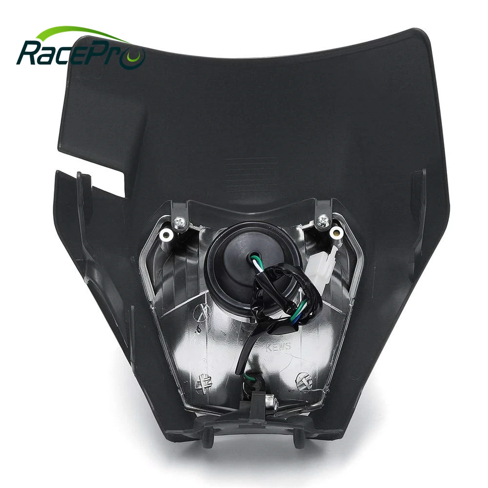 Racepro 12V 35W Motorcycle Headlight Headlamp with Lamp Mask For KTM EXC EXC-F 2017-2021 2017 2018 2019 2020 2021