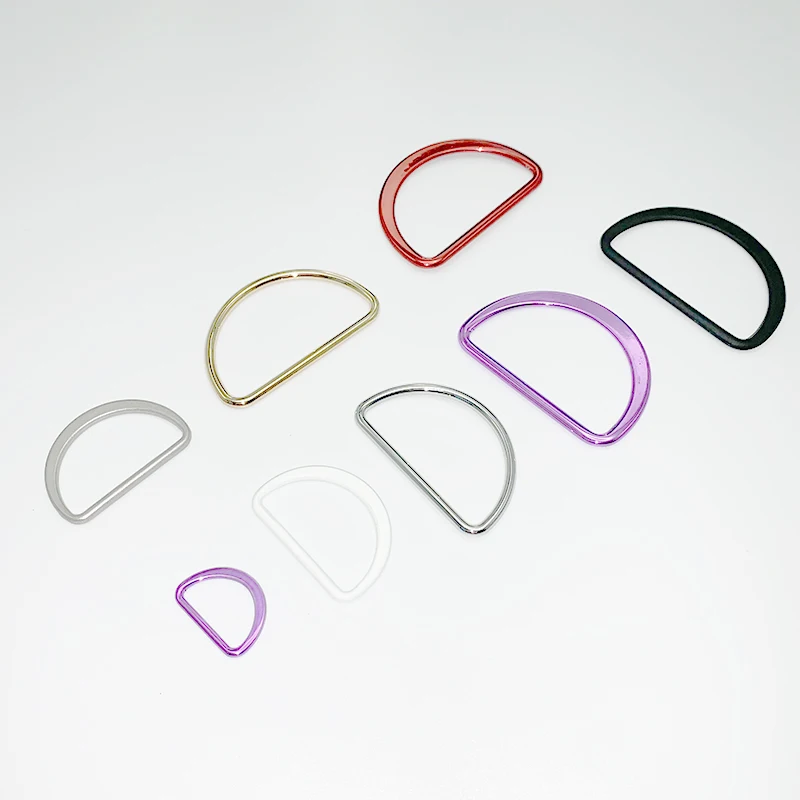 YHG Custom Logo Zinc Alloy Metal Clasp D Ring Hook Rose Gold Metal Buckle for Dog Collar Leash Handbags