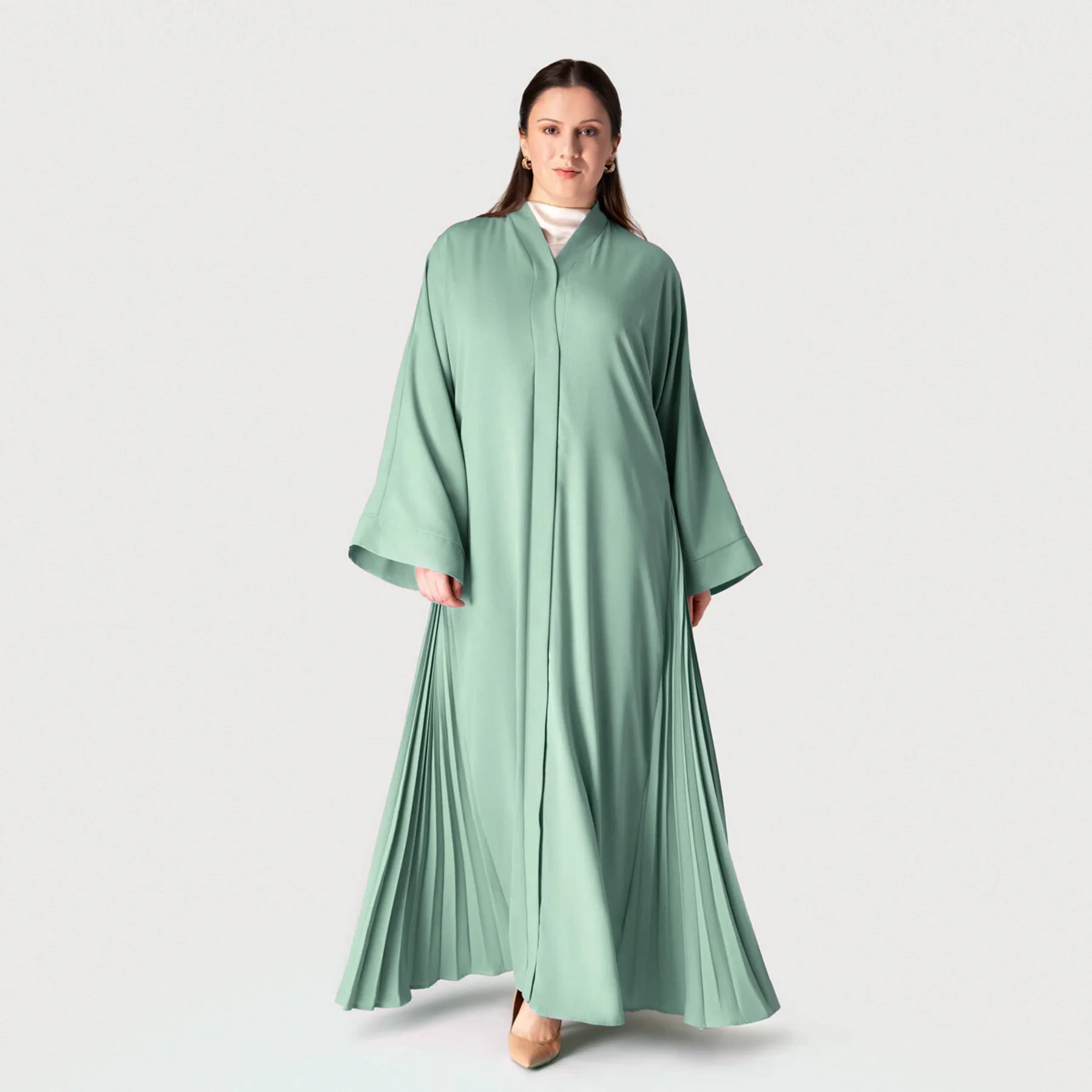 Wholesale Sharut 2025 Islamic Elegant Modest Abaya Kimono Dress for Women Open Collar Long Cardigan for Eid Ramadan Dubai Style