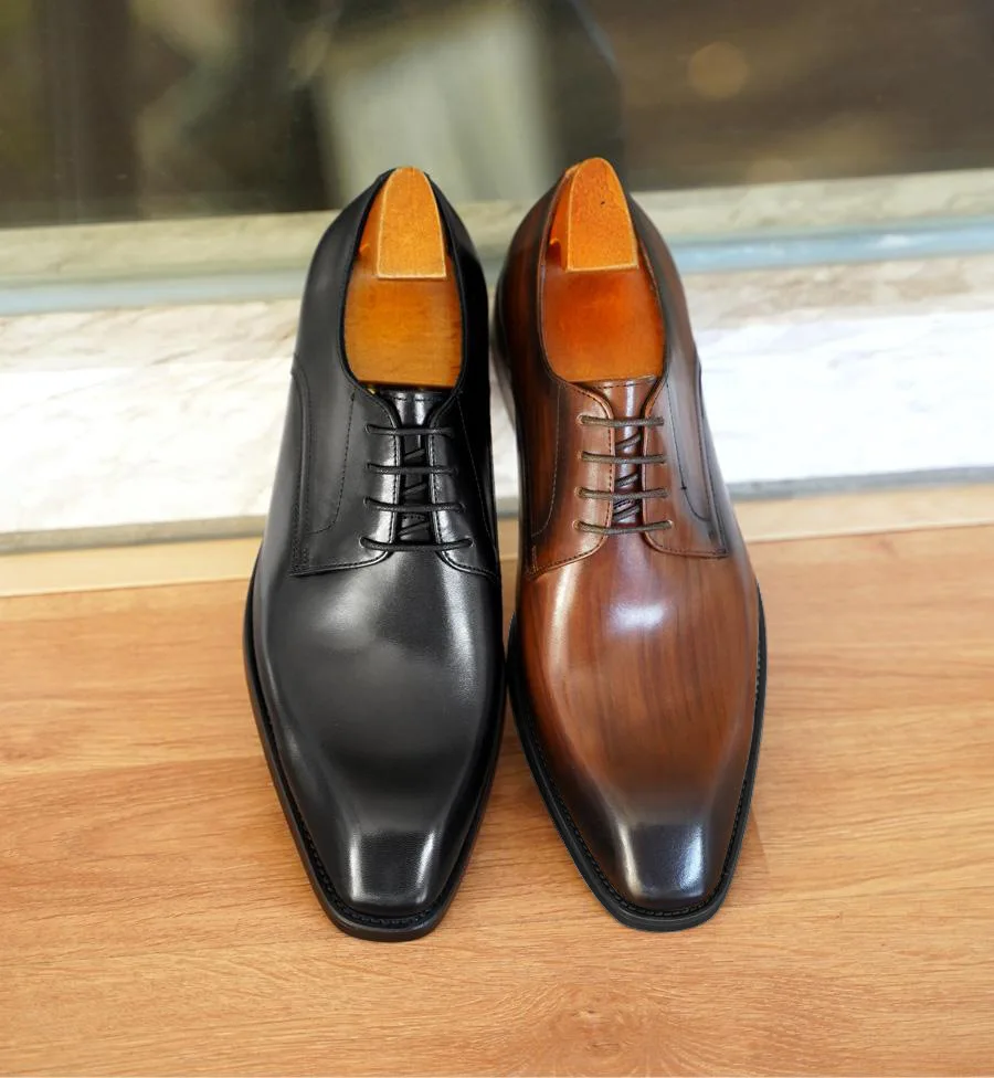 Mens Casual Lace-up Brogue Plaid PU Upper Shoes Men Formal Footwear Wedding Party Dress Oxford Business Office Shoes