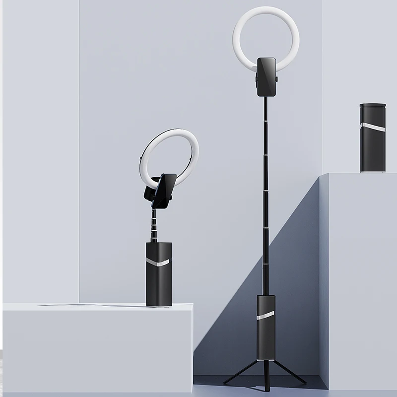 10 Inch 26cm Phone Ring Light Tik Tok Folding Photographic Lighting Rechargeable Led Floor Lamp For Eyelash Extension
