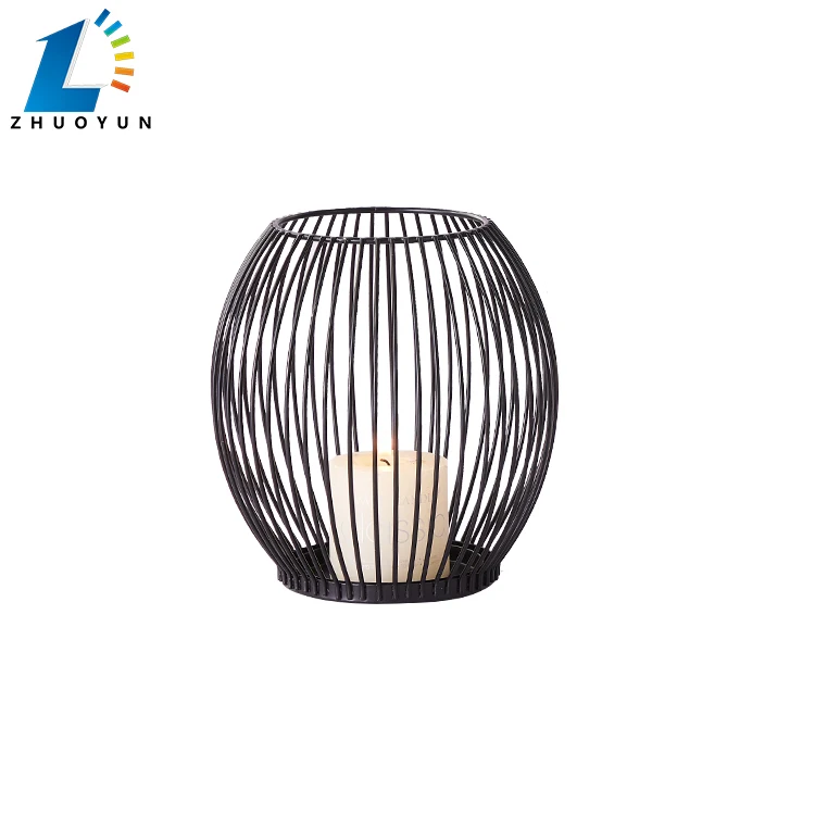 Zhuoyun Modern Gold Table Centerpiece Party Wedding Decoration Pillar Metal Candlestick Holder