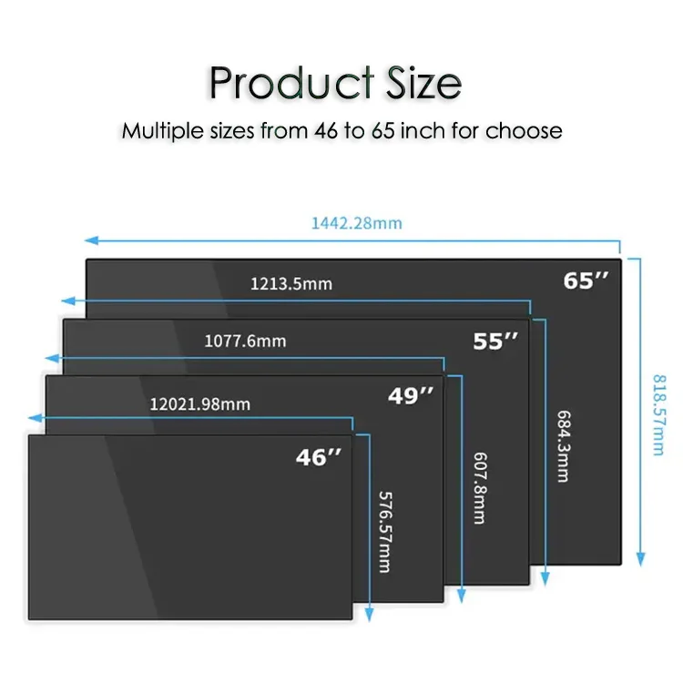 46 49 55 65 Inch Indoor Outdoor Advertising 1080P Seamless LCD Display Video Wall Screen