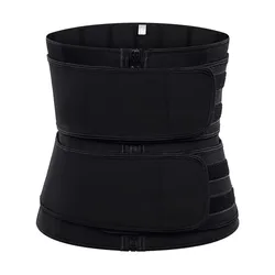 Women Jogging Wear Lose Weight Slimming Belt Neoprene Sauna Sweat Double Belt Neoprene Waist Trainer With Custom Logo