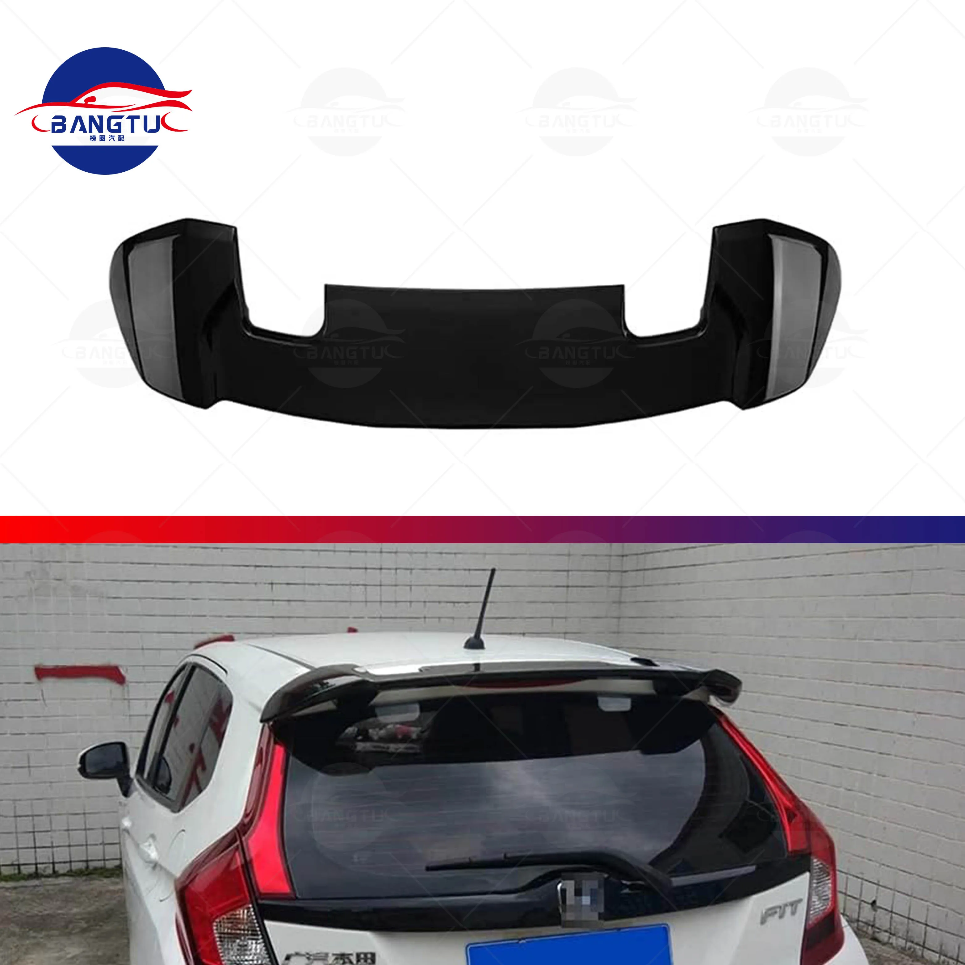 ABS REAR WING LIP REAR ROOF SPOILER FOR HONDA FIT 5D 2014 BY MUGEN STYLE REAR WINDOW SPOILER