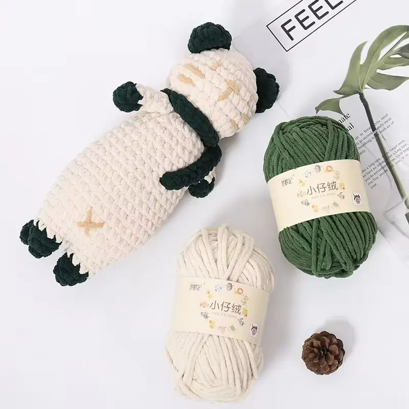 50gram roll 100% Polyester Velvet Baby 3mm Thin Mini Chenille Blanket Yarn for Hand Knitting Crocheting