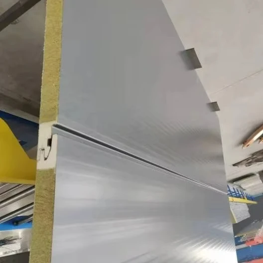 CE certified fireproof and heat-insulating 50-200mm rock wool sandwich panels suitable for building exterior walls