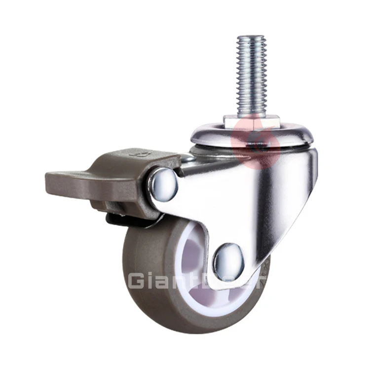 Customized Top Quality 2 Inch 50mm Silicone Caster Solid Stem 16mm M6 M8 M10