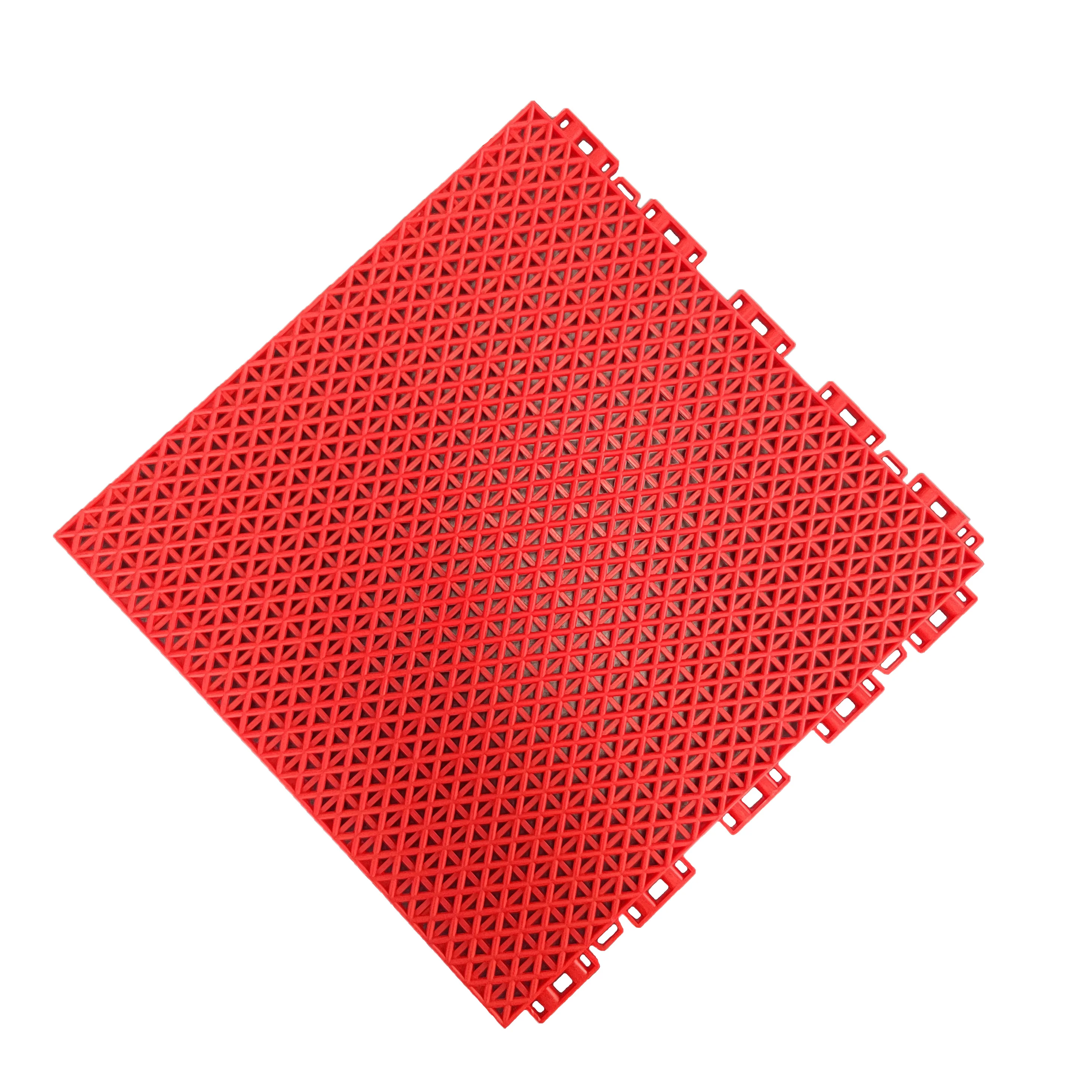 New design PP material interlocking sport court for outdoor basketball