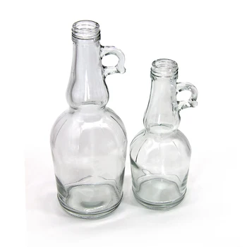 Hot Sale Clear Empty Classic 500ml Vinegar Cooking Oil Glass Maple Syrup Bottles with Loop Handle
