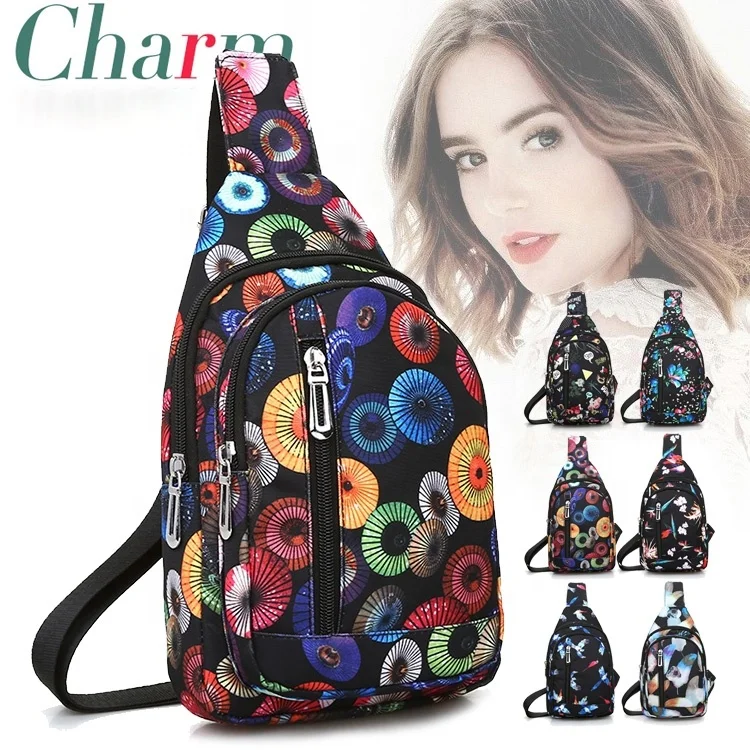 FSY New Fashion Women Chest Bag Outdoor Large Capacity Tablet Computer Single Shoulder bag Casual Oxford Cloth Messenger Bags