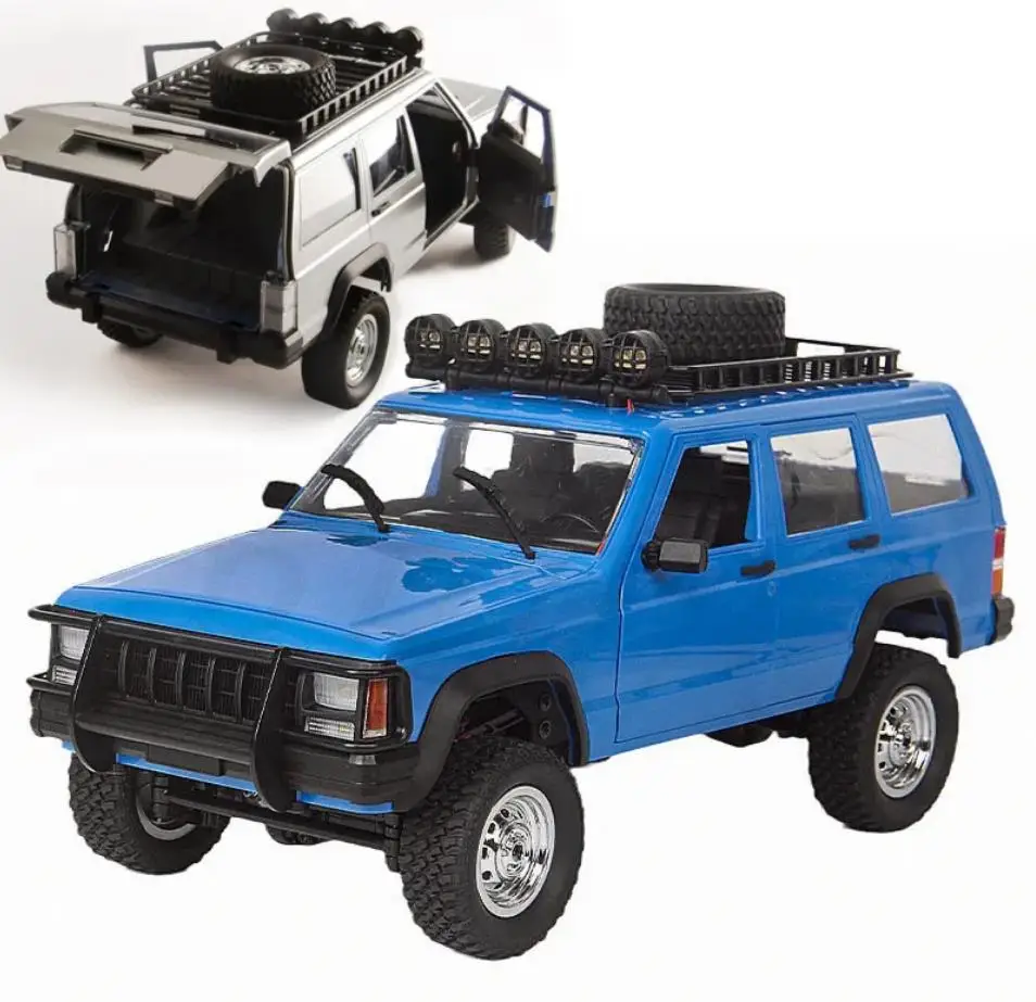 MN-78 4X4 Toys Simulation Cherokee XJ 213 Four Wheel Drive Led Alloy Metal Remote Control MN Model Car 1:12 4WD Truck RC