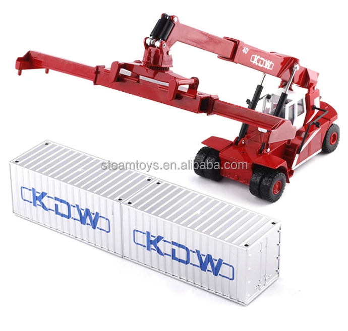 1:50 Metal Model Container Front Crane Engineering Machinery Truck Reach Stacker for Collection and Kids Gift Diecast Toys