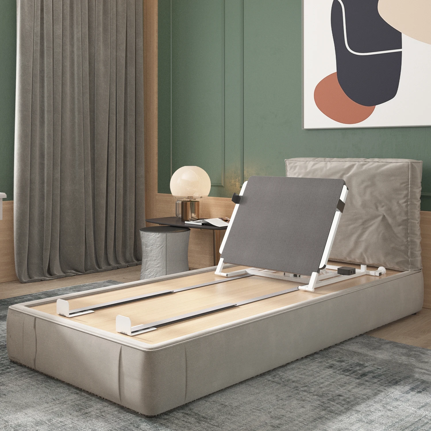 Head up Mattress Metal Zero Clearance Electric Height Adjustable Width Bed Base Recliner Frame EB501-01