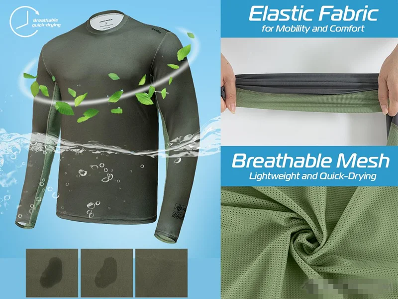 2022 New Arrival Wrist Tight Fishing Hunting Climbing Apparel with Back Mesh Custom Bank Fishing Shirts