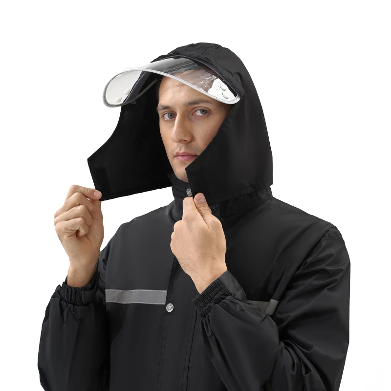 Jackets And Trousers Motorcycle Rain Suits Raincoat With Lining Rainwear  Man Woman Pocket Raincoat