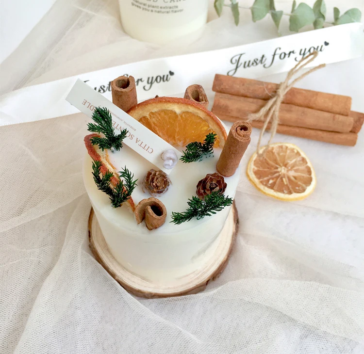 Luxury Handmade Romantic dry flower Scented Paraffin Wax Pillar candle Decoration Candles Gift Set