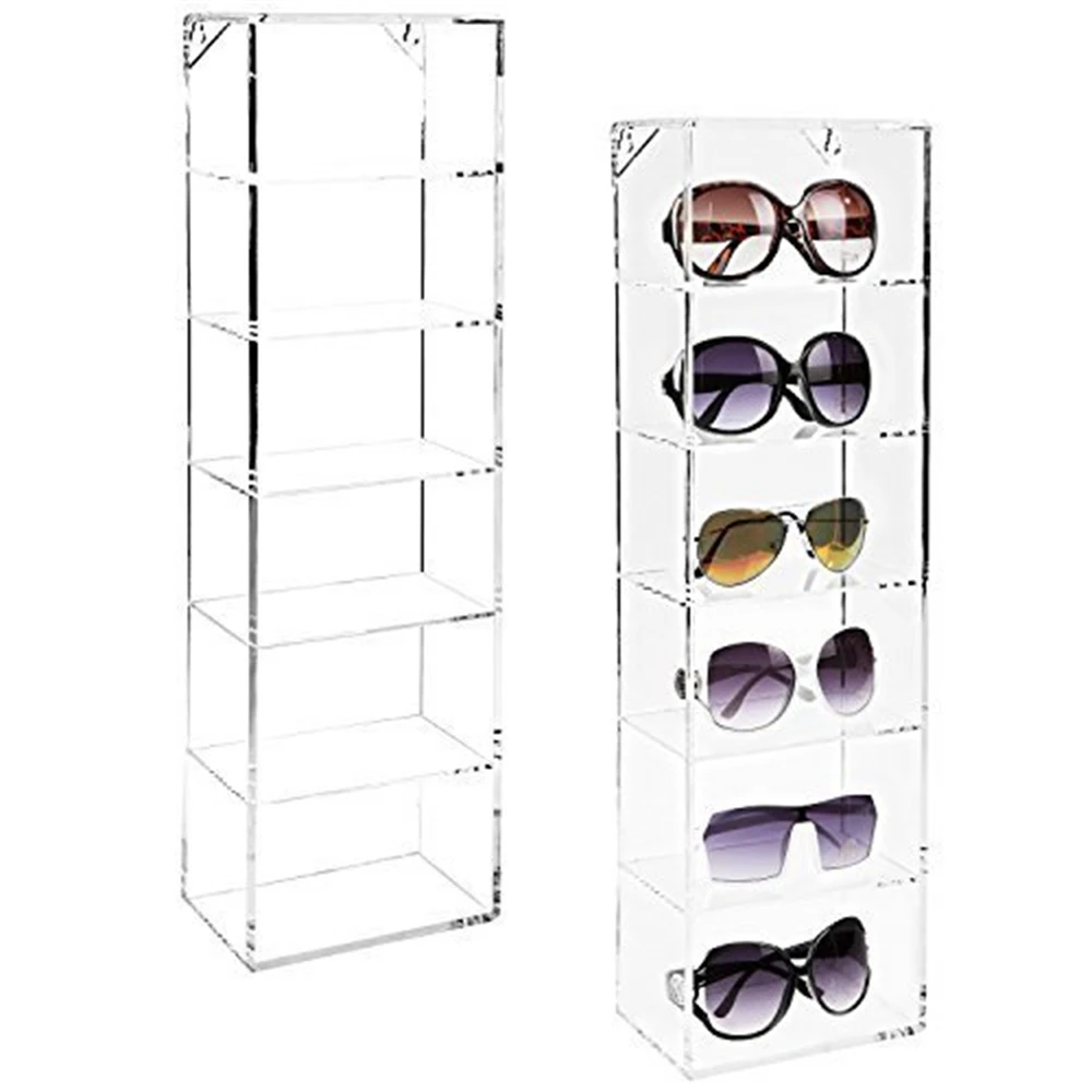 Factory custom countertop stand for sunglasses acrylic eyeglasses display shelf plexiglass eyewear glasses stand
