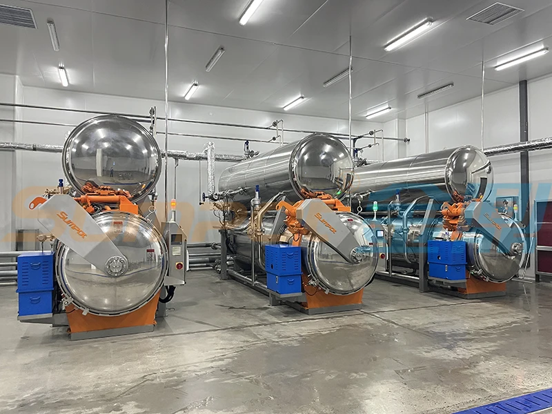 high efficiency horizontal autoclave pet cat dog canned food retort machine