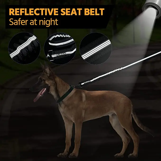 Adjustable Pet Dog Cat Seat Belt, Safety Leads Vehicle Car Harness Seat Tether,Nylon Fabric- Black,Blue, Red, Purple