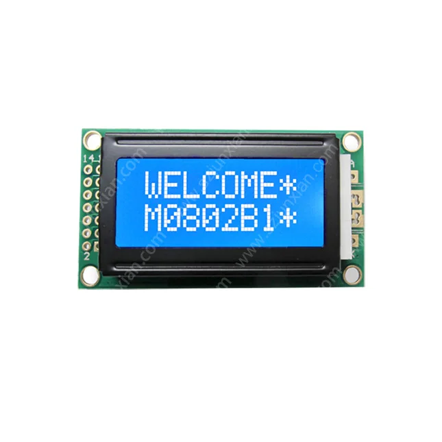  Rohs two line small tiny character 0802 dot matrix lcd display