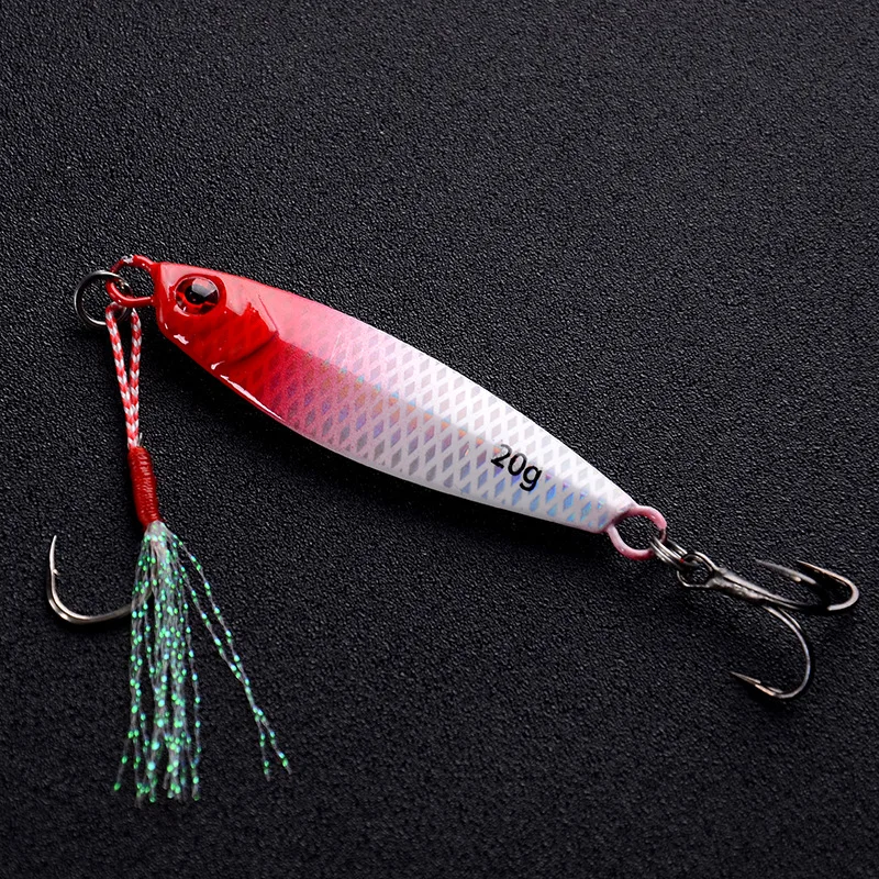 OEM 7g 10g 15g 20g 25g 30g Artificial Fishing Jigbait Lures Glow Small Jigging Lure Metal Saltwater Fishing Jigs