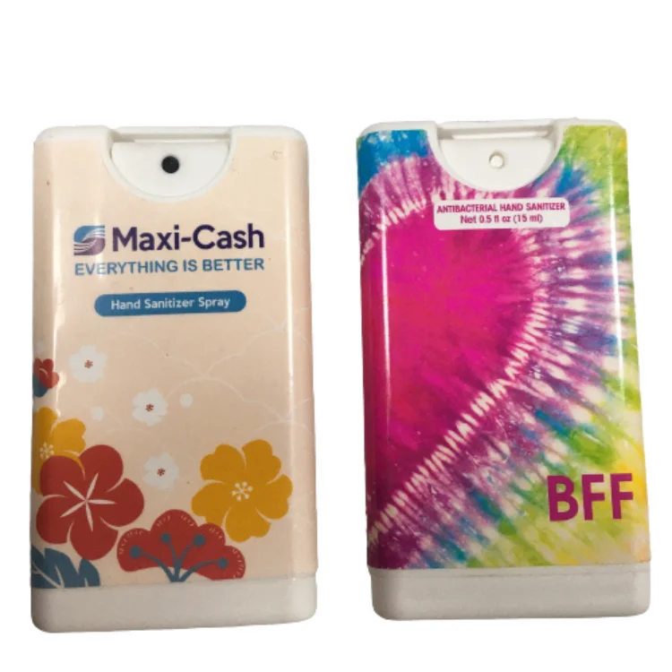 
Portable 0.5 oz 15ml Credit Card Instant Bulk Hand Sanitizer Spray 