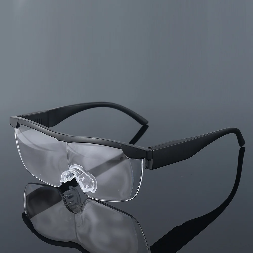 Wholesale 1.6 times Magnifier Read Glasses Big Vision 250 Degree Presbyopic Magnifying Reading Glasses With LED Light