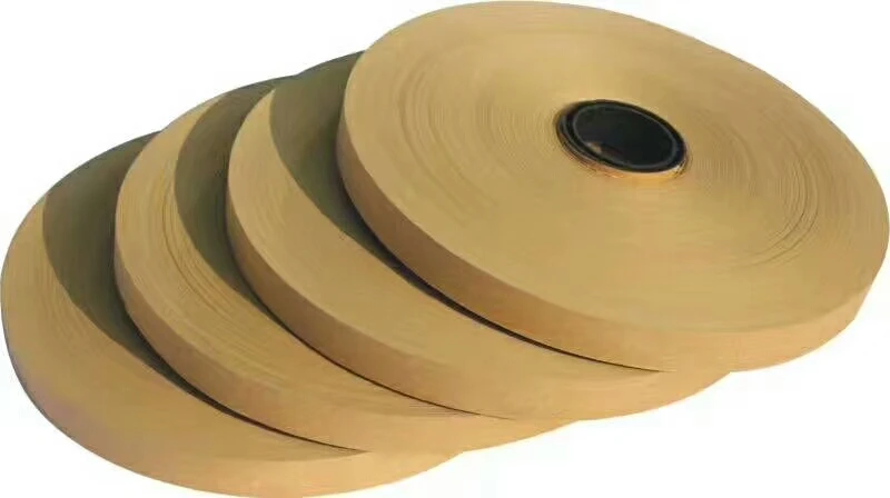 yellow color Kraft Paper corner pasting tape with hot melt glue sprayed