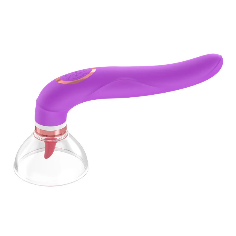 Amazing Best seller Vacuum Tongue licking vibrator breast sucking nipples simulation suction vibrators sex toys for women