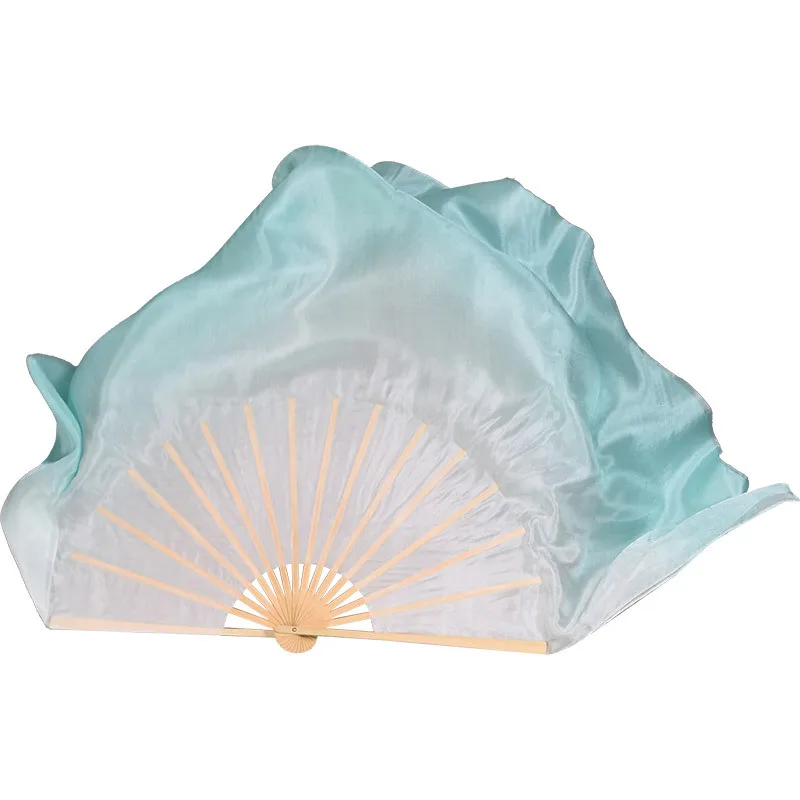 Winged Sirenny Double Silk Belly Dance Short Silk Fan Veil
