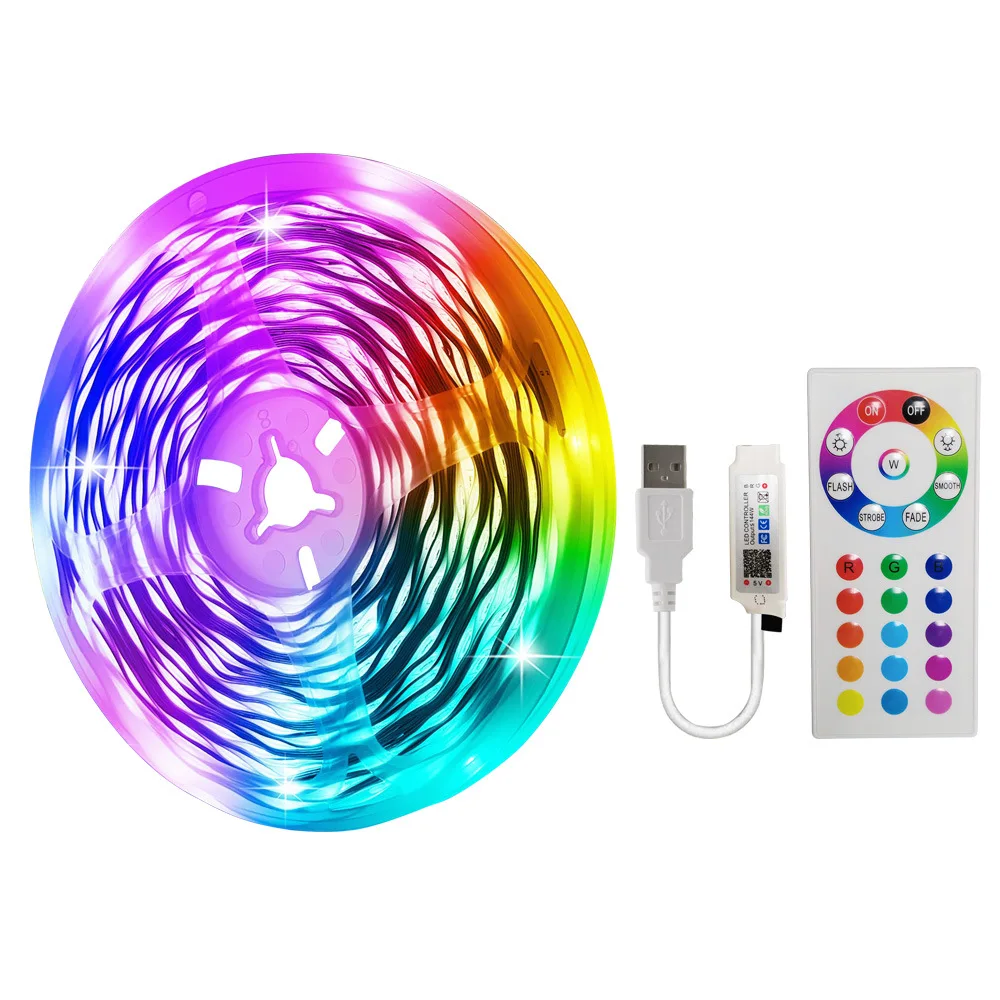 USB RGB Светодиодная лента 8 мм 60 светодиодов 5 В SMD 5050 Смарт-приложение управление Bluetooth гибкая компьютерная телевизионная подсветка