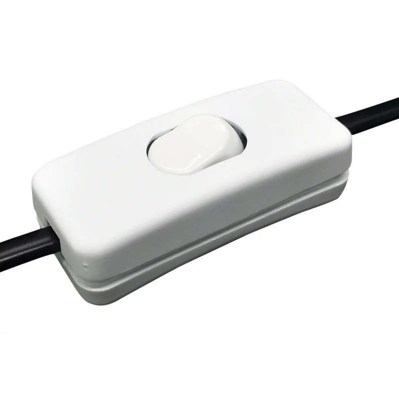 Белый Переключатель настольной лампы для кабеля 2x0,75 мм