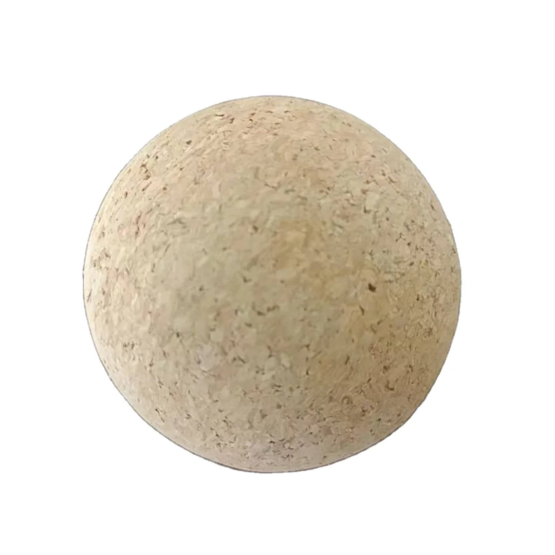 Factory Supply High Density Natural Wooden Foam Roller Fitness Muscle Massage Cork Yoga ball