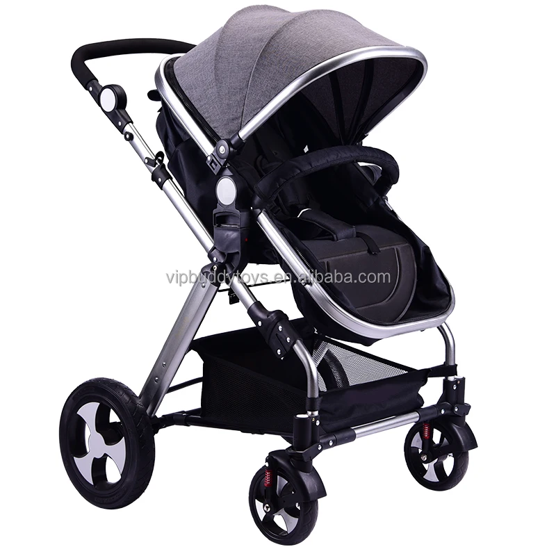 Hot Selling Name Brand Aluminum Alloy Frame Linen/Lycia Canopy Fabric Foldable Cheap Baby Stroller