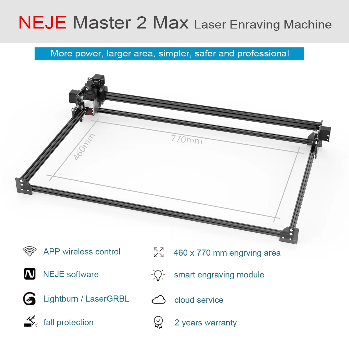 NEJE max 5c 30 Вт 460*810 мм лазерная гравировальная машина для лазерной резки мета