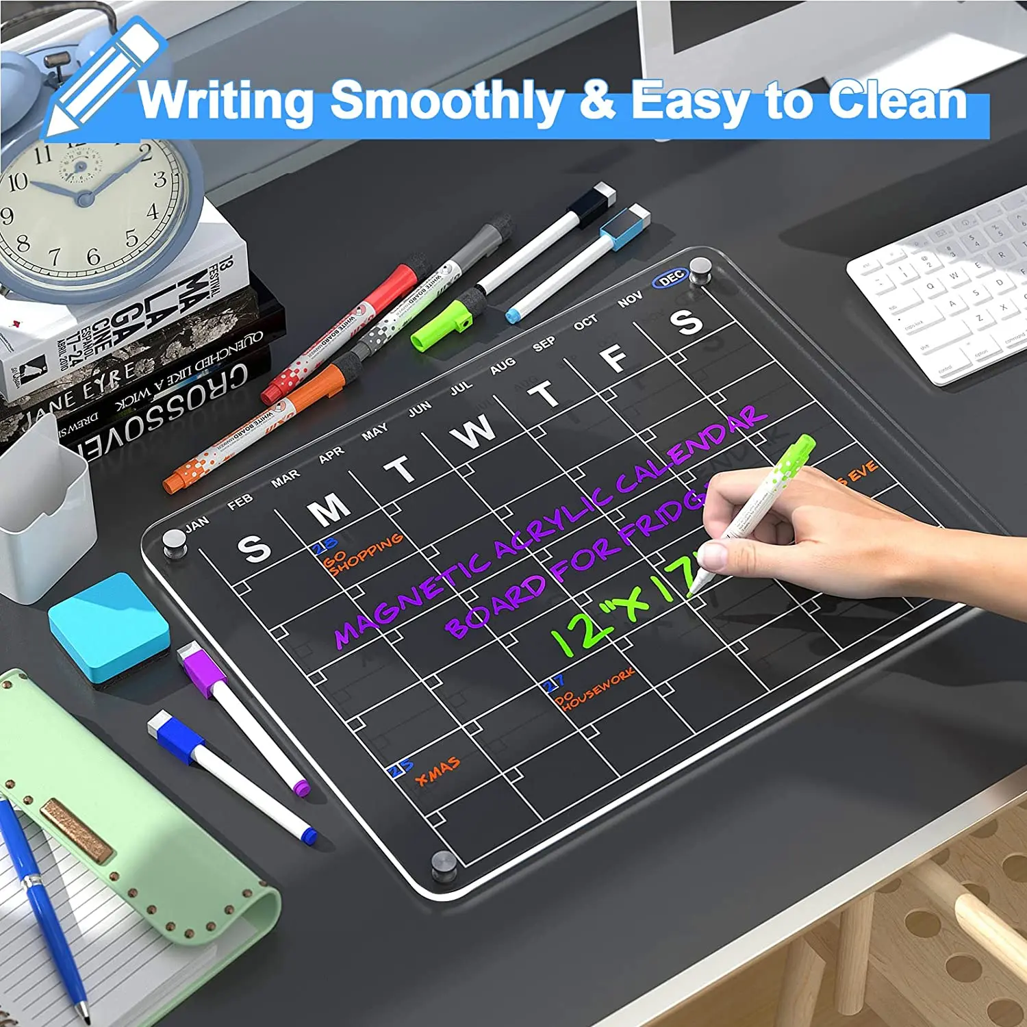 Magnetic White Board calendar monthly weekly planner Acrylic whiteboard acrylic Calendar