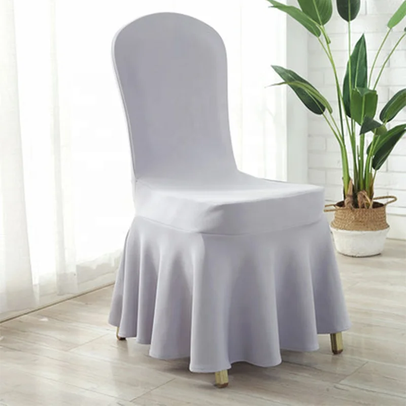 Banquet Skirting Wedding Chair Cover High Quality Polyester Spandex Fabric Gold For