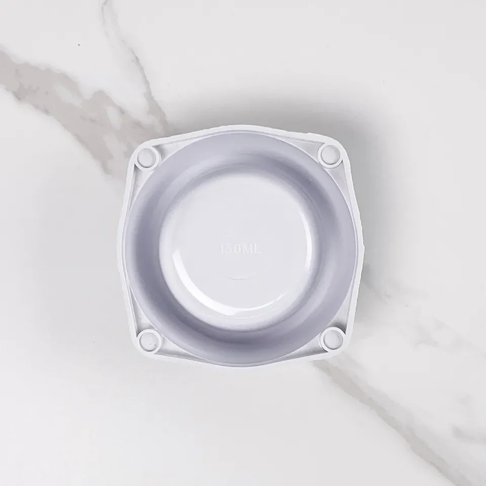 Plastic Melamine Cute Dancing Cat Design Pet Dog Bowl