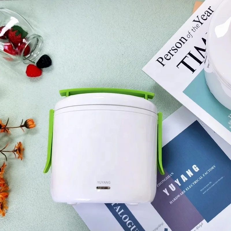 New Round Shaped Leakproof 304 Stainless Steel Thermal Electric 12V 24V Car Lunch Box 2in1 Electric Heatd Food Warmer Portable