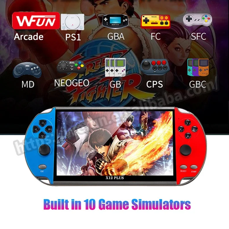 Игровой плеер X12 Plus 7 дюймов портативная консоль с ЖК-экраном портативные видеоигры для детей и