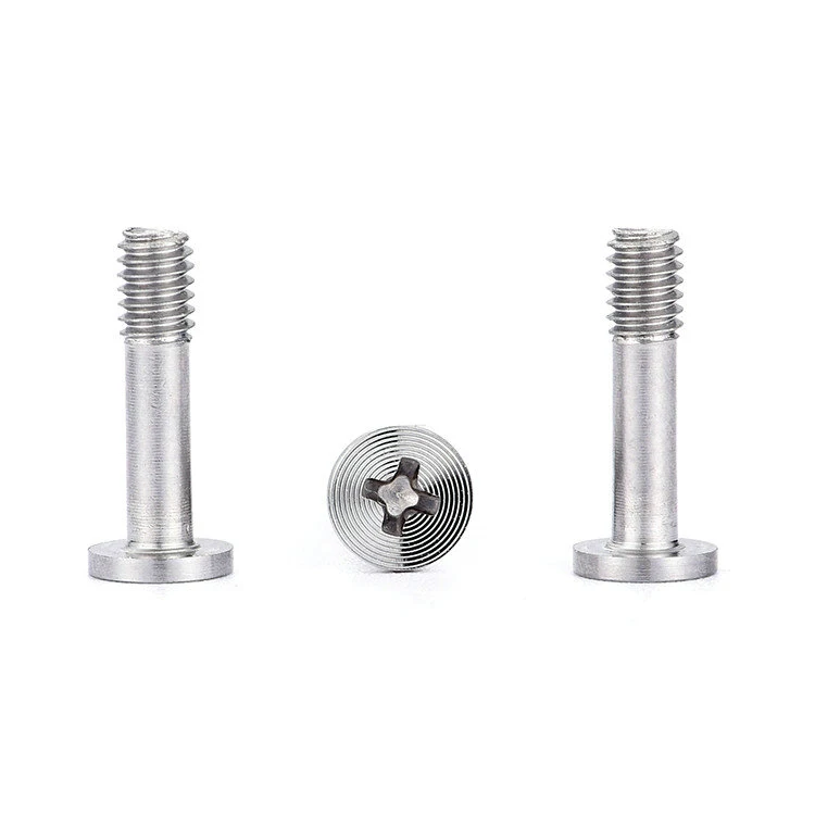 Captive panel screw Customized aluminum m2 flat head half thread machine screw