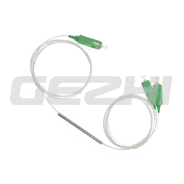 High quality 1x2 FBT splitter coupler 2 way PLC splitters 1x2 fiber optic splitter