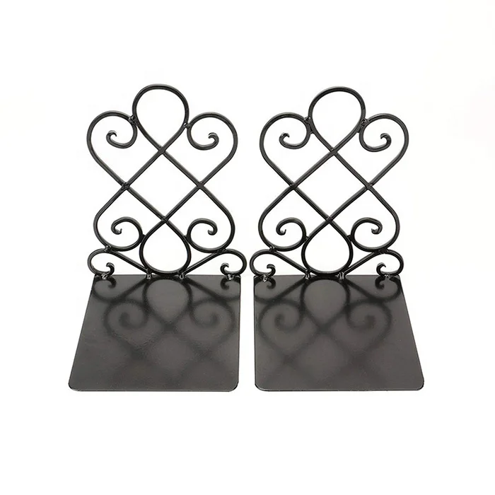 European creative book holder iron art bookend table type simple shelf small bookshelf bookend