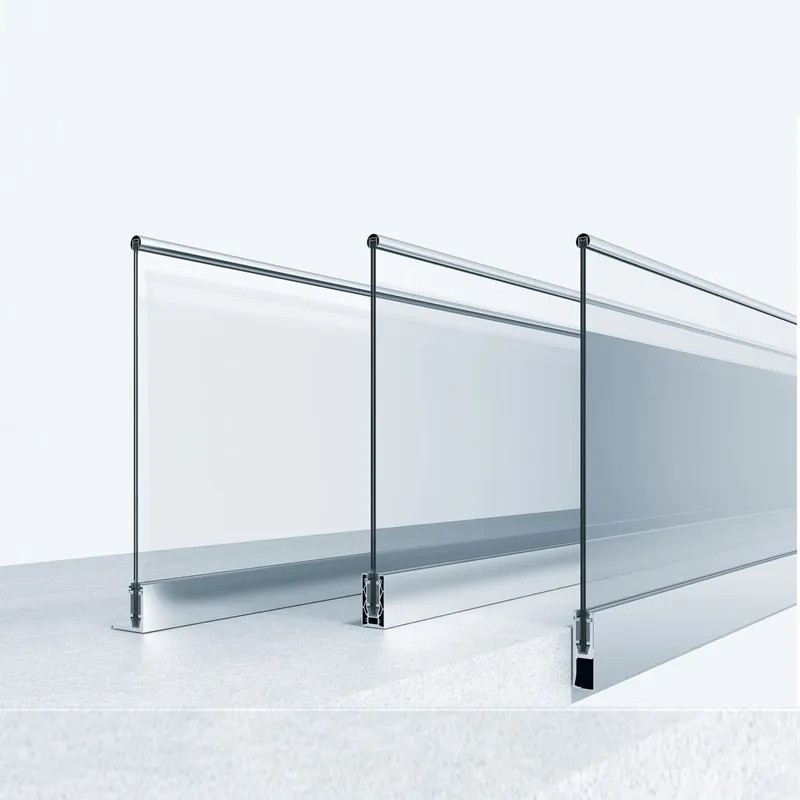 
Exterior balcony balustrades u channel clear tempered glass handrails frameless glass balcony railing 